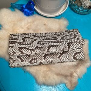 Snakeskin clutch